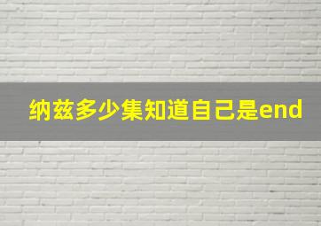 纳兹多少集知道自己是end