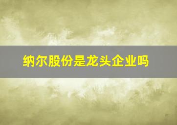 纳尔股份是龙头企业吗