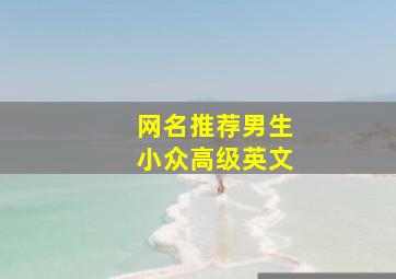 网名推荐男生小众高级英文