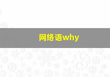 网络语why