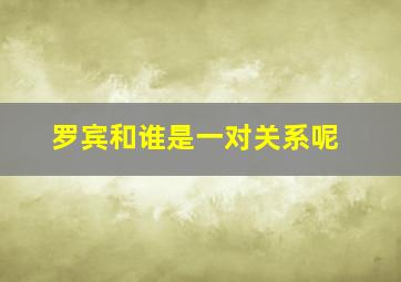 罗宾和谁是一对关系呢