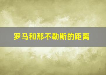 罗马和那不勒斯的距离