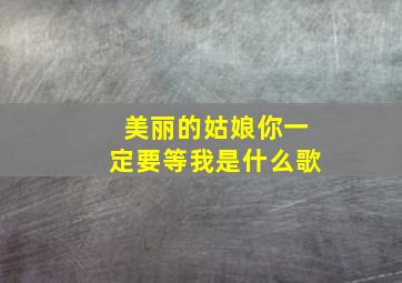 美丽的姑娘你一定要等我是什么歌