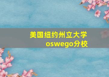 美国纽约州立大学oswego分校