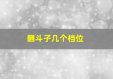 翻斗子几个档位