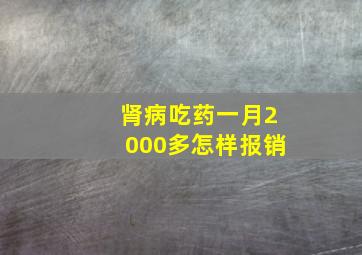 肾病吃药一月2000多怎样报销