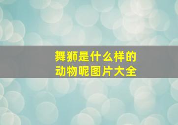 舞狮是什么样的动物呢图片大全