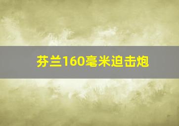 芬兰160毫米迫击炮