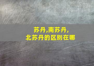 苏丹,南苏丹,北苏丹的区别在哪