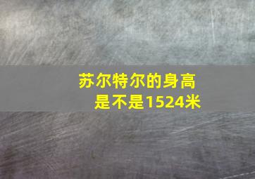 苏尔特尔的身高是不是1524米