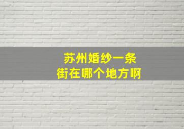 苏州婚纱一条街在哪个地方啊