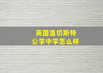 英国温切斯特公学中学怎么样