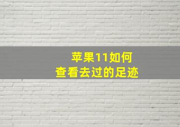 苹果11如何查看去过的足迹