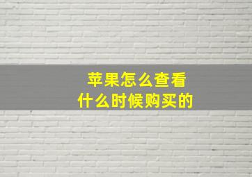 苹果怎么查看什么时候购买的