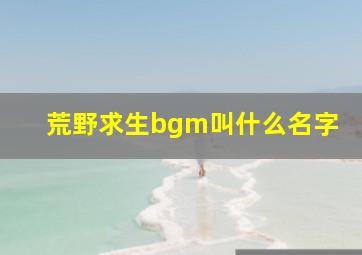 荒野求生bgm叫什么名字