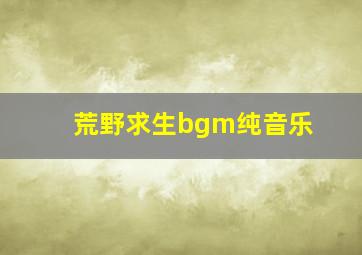 荒野求生bgm纯音乐