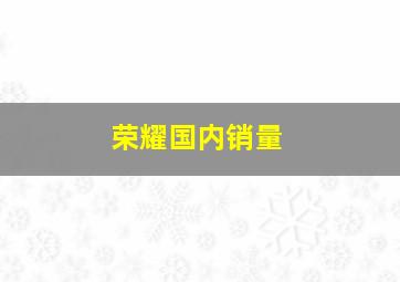 荣耀国内销量