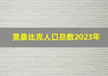 莫桑比克人口总数2023年