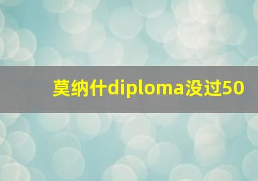 莫纳什diploma没过50