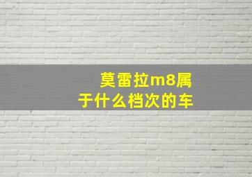 莫雷拉m8属于什么档次的车