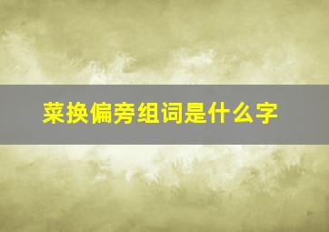 菜换偏旁组词是什么字