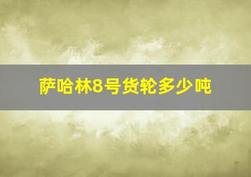 萨哈林8号货轮多少吨