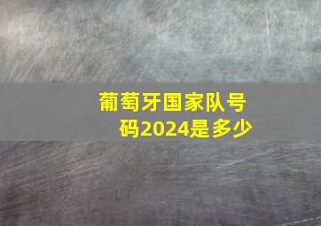 葡萄牙国家队号码2024是多少