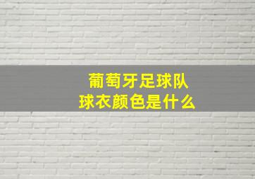 葡萄牙足球队球衣颜色是什么