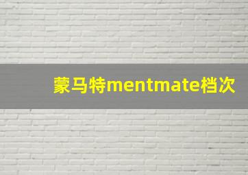 蒙马特mentmate档次