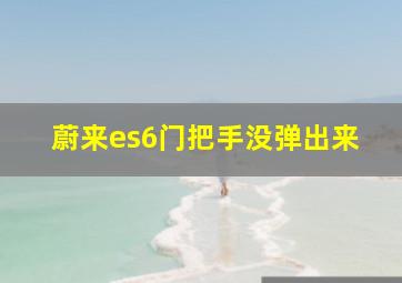 蔚来es6门把手没弹出来