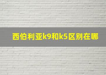 西伯利亚k9和k5区别在哪