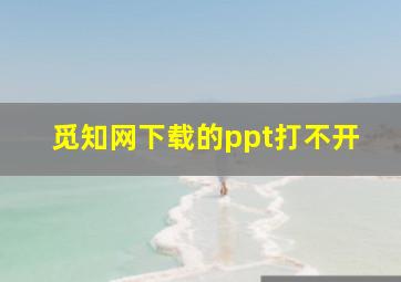 觅知网下载的ppt打不开