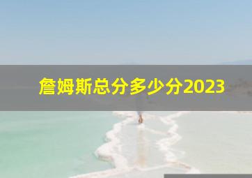 詹姆斯总分多少分2023