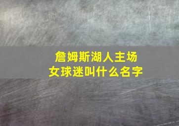 詹姆斯湖人主场女球迷叫什么名字