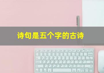 诗句是五个字的古诗