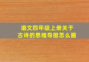 语文四年级上册关于古诗的思维导图怎么画