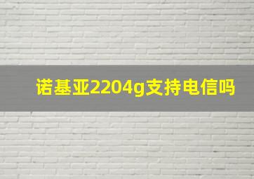 诺基亚2204g支持电信吗