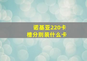 诺基亚220卡槽分别装什么卡