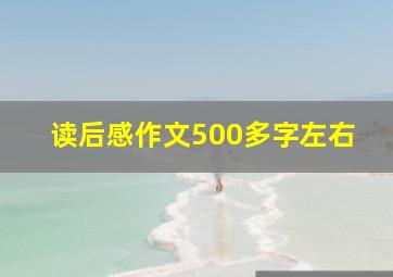 读后感作文500多字左右