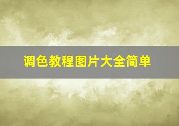 调色教程图片大全简单