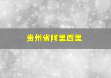 贵州省阿里西里