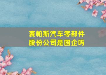 赛帕斯汽车零部件股份公司是国企吗