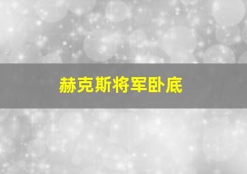 赫克斯将军卧底