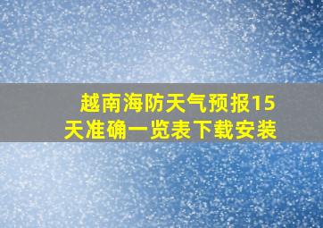 越南海防天气预报15天准确一览表下载安装