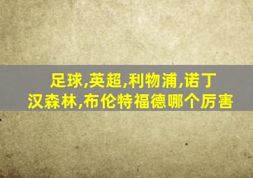 足球,英超,利物浦,诺丁汉森林,布伦特福德哪个厉害