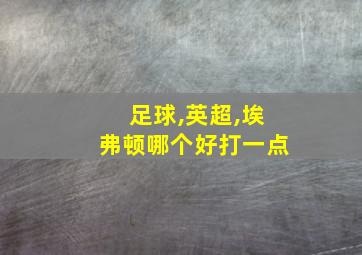 足球,英超,埃弗顿哪个好打一点