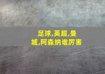 足球,英超,曼城,阿森纳谁厉害