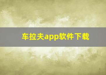 车拉夫app软件下载