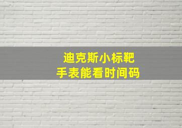 迪克斯小标靶手表能看时间码