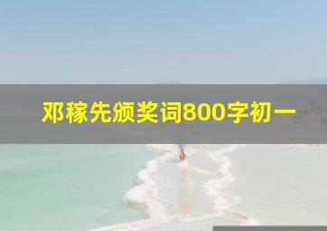 邓稼先颁奖词800字初一